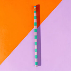 Ava & Yves Bleistift Streifen flieder-petrol