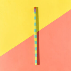 Ava & Yves Bleistift Streifen mint-gelb