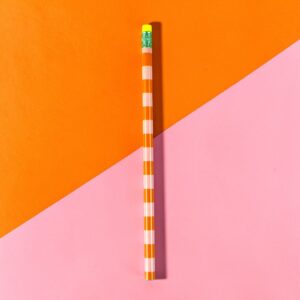 Ava & Yves Bleistift Streifen rosa-orange