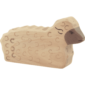Holztiger Schaf, liegend