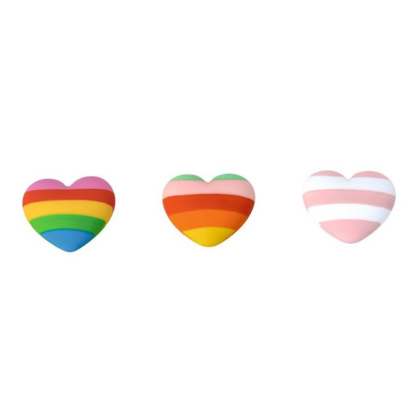 Regenbogen Herz Radierer Set