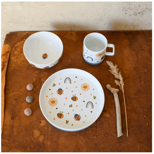Ava & Yves Porzellan-Set Nature Kids 3tlg