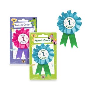 TRENDHAUS® Ansteck-Orden "Du bist 1.Klasse" pink