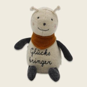 Ava & Yves Marienkäfer “Glücksbringer” bouclé creme/anthrazit 14cm