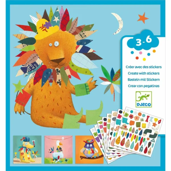 Djeco Stickerbild Tiere