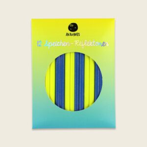 Ava & Yves Speichen-Reflektoren neongelb/blau