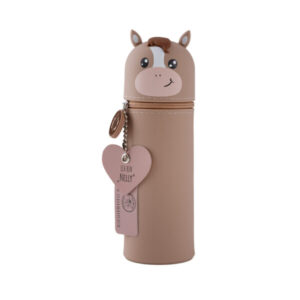 Federmäppchen/Schlampermäppchen Pferd braun aus Silikon