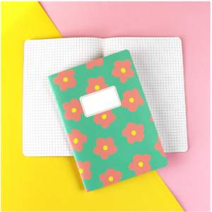 Ava & Yves Notizheft Flowers, mint-rose-gelb
