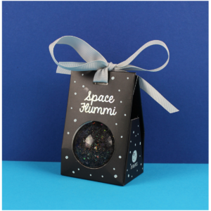 Ava & Yves Space Flummi mit Glitzer, schwarz