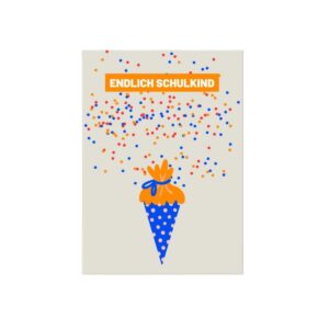 Herr & Frau Hempel Postkarte Endlich Schulkind