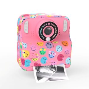 MOB - Kinderkamera mit Sofortdruck Pixiprint Smiley pink