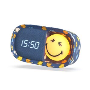 Mob Wecker "Dreamy" mit Licht - Smiley blau